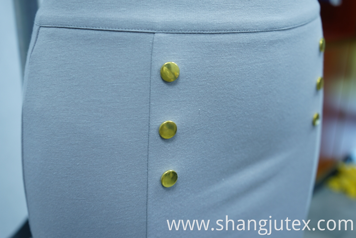 front have Decorative buttons of skirt